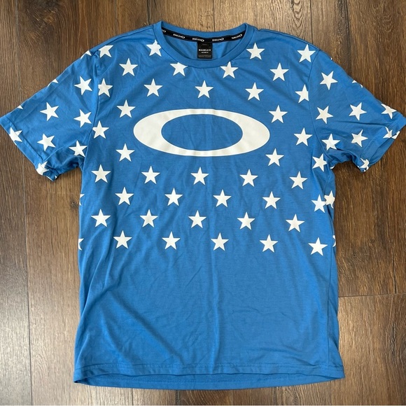 Oakley California Blue Star Crewneck Tee SZ LG - Picture 2 of 7